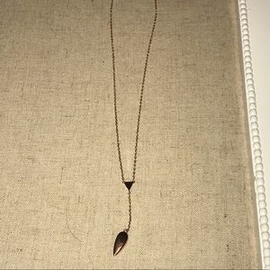 Rose gold tear drop necklace